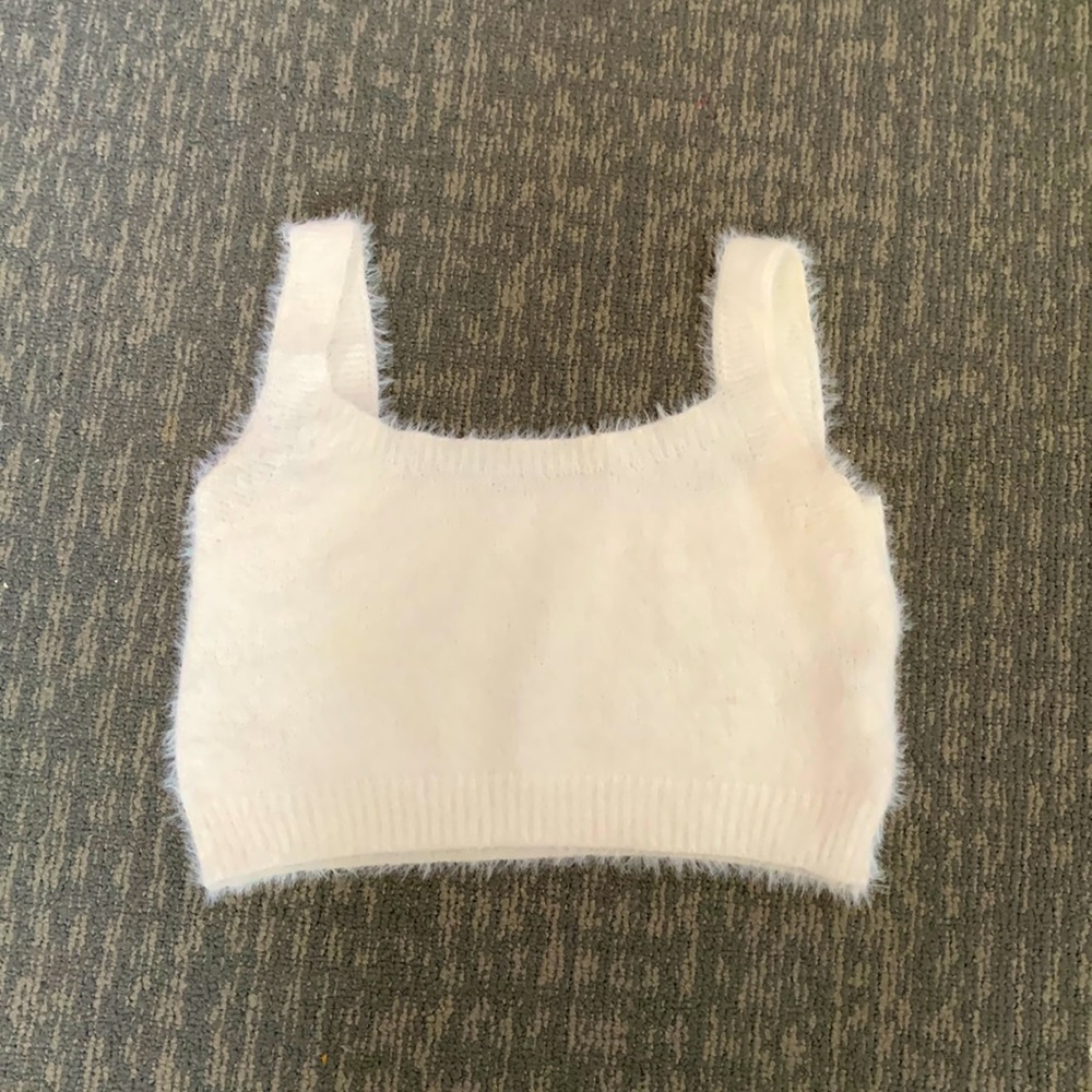 white crop top